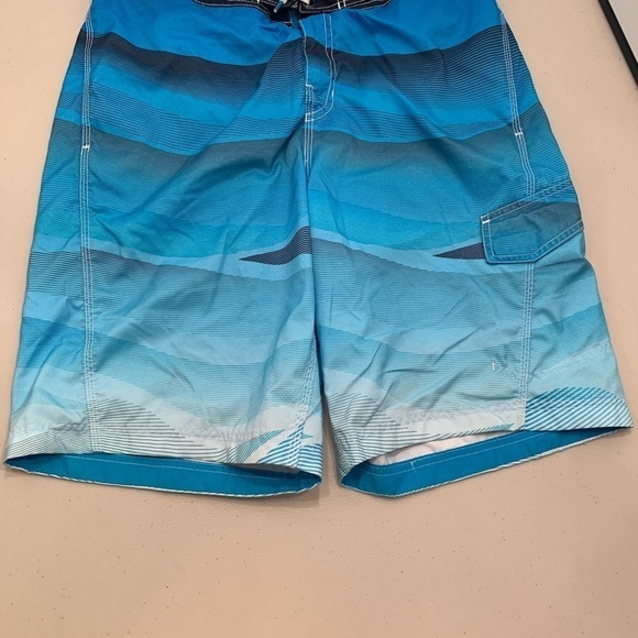 Speedo Swim Trunks Board Shorts Adult Size Medium Blue Nylon Mesh Lined Men - Picture 1 of 7